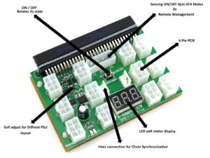 X7BBRK 12 port breakout board adapter for server power supplies